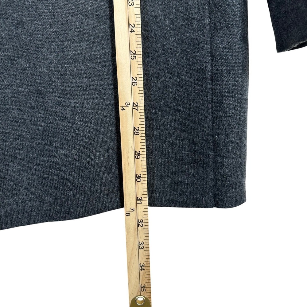 Adrienne Vittadini Merino Wool Blend Open Front Cardigan Gray Black Size S NWOT - Picture 6 of 7
